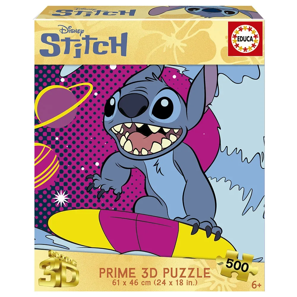 Stitch 3d-lenticularpussel 500 Bitar från Educa – kartong