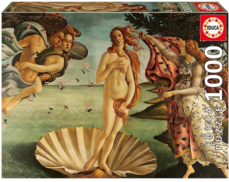 The Birth Of Venus Puzzel 1000 Stukken Groen Kinderen van Educa, editie Meerkleurig – doos