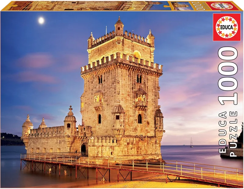 Toren van Belèm, Lissabon (1000) van Educa, editie Multi-coloured – doos
