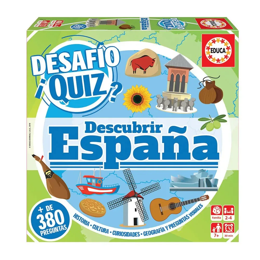 Uitdaging Quiz Ontdek Spanje från Educa – kartong