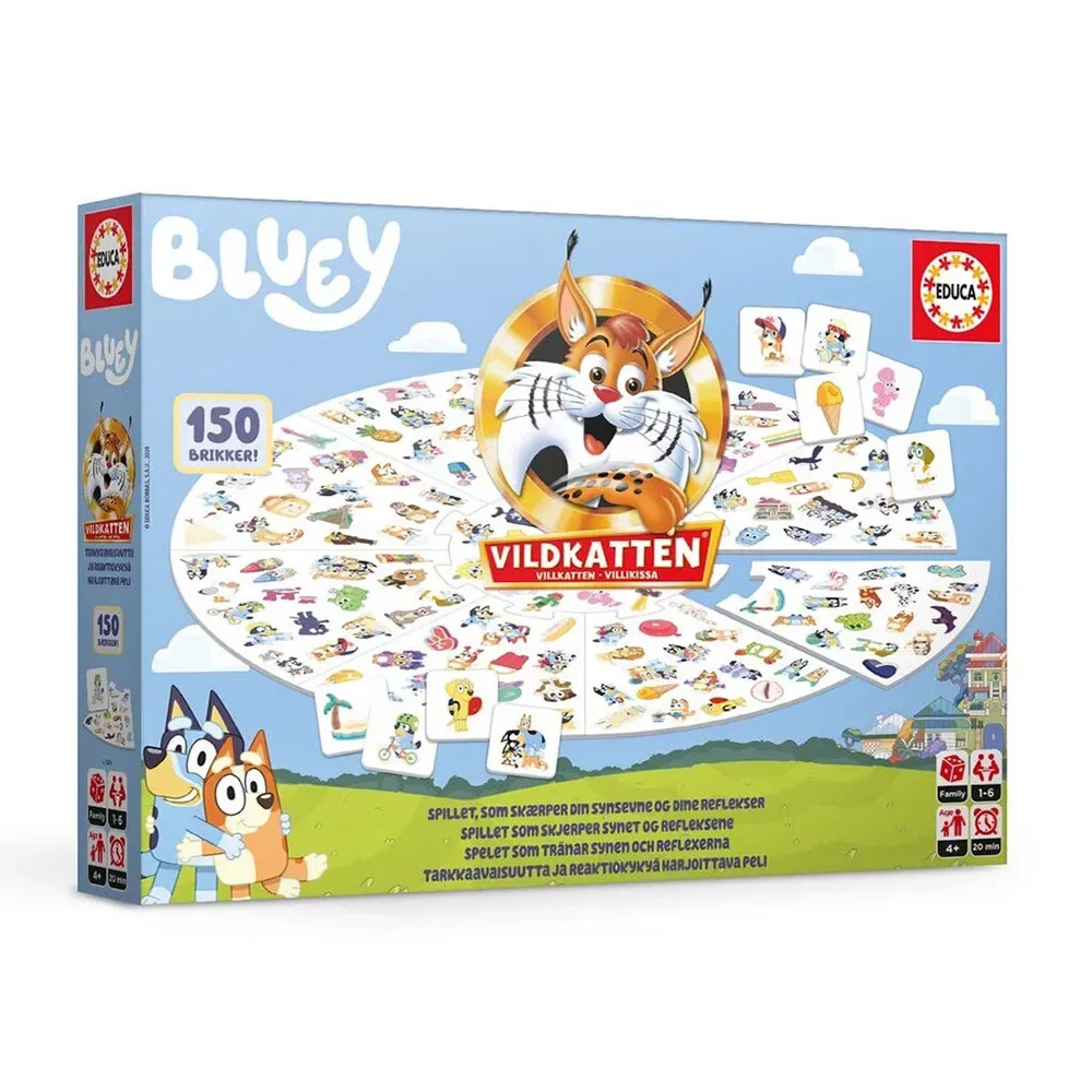 Vildkatten Bluey (78-20074) Bordspel från Educa – kartong