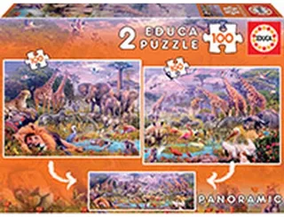 Wildlife - 2 in 1 de Educa, édition Multicolore – boîte 1 sur 2