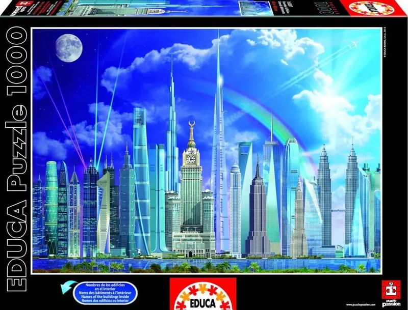 Wolkenkrabbers - 1000 stukjes from Educa, Blue edition – box