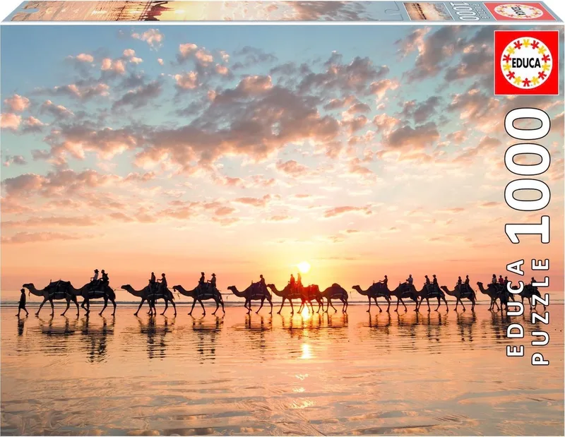 Zonsondergang op Cable Beach, Australië (1000 stukjes) van Educa, editie Meerkleurig – doos