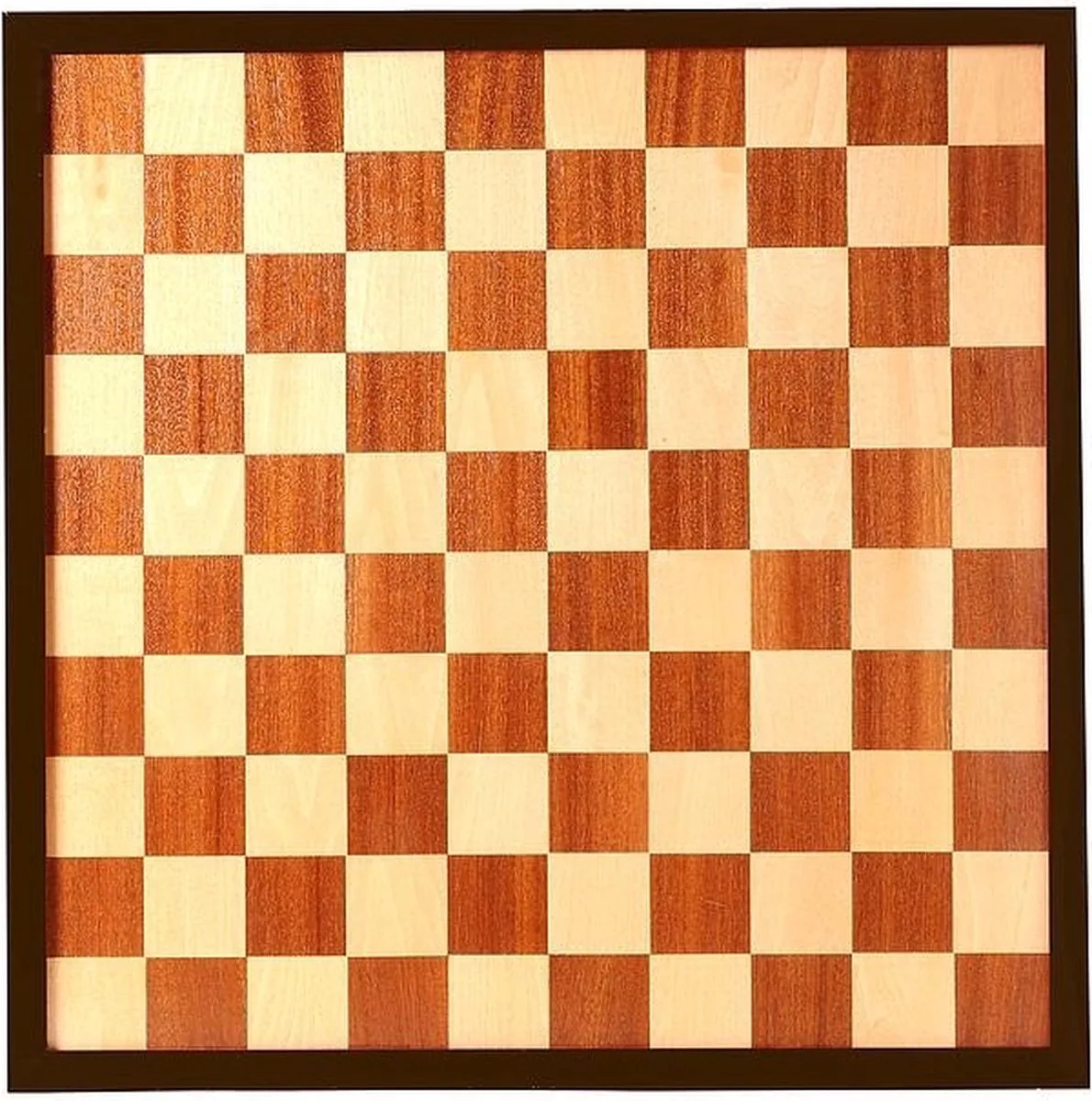 Schaak- en Dambord Ingelegd Hout 47x47 cm – Dubbelzijdig Bordspel – Schaak- en Damspel Bord – Engelhart de Engelhart – boîte