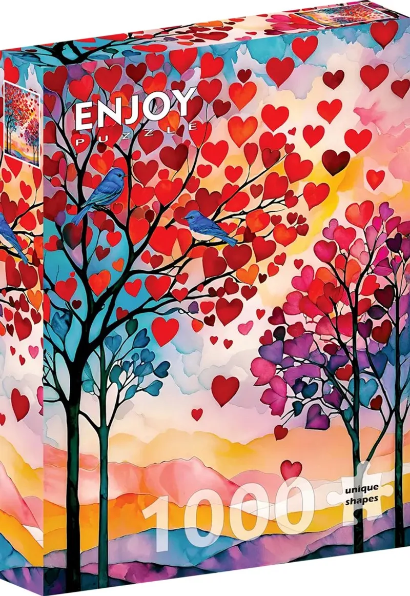 Bluebirds in Love (1000). from Enjoy Puzzle, Multicolour edition – box