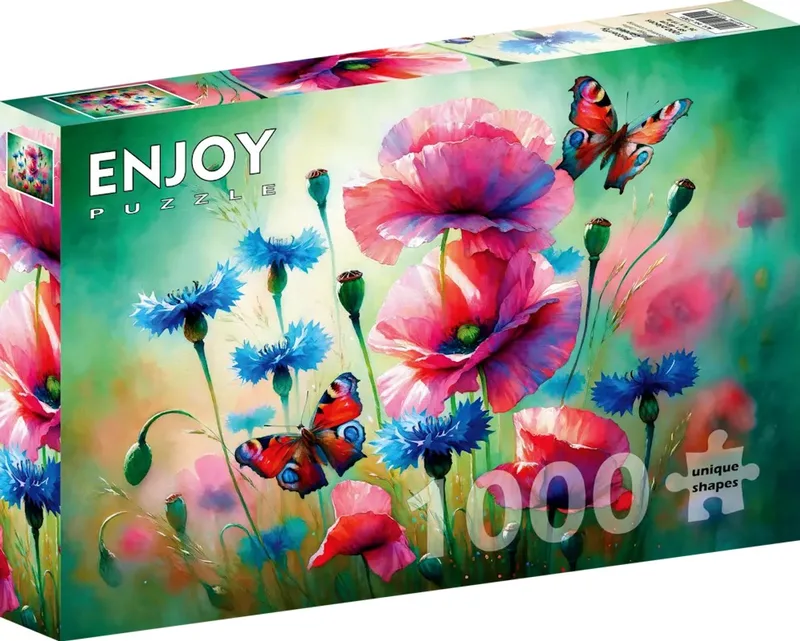 Butterfly Garden (1000). fra Enjoy Puzzle, Flerfarvet-udgave – æske