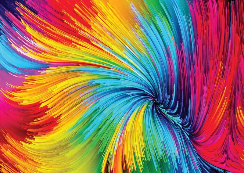 Colorful Paint Swirl Puzzel 1000 Stukjes fra Enjoy Puzzle, Flerfarvet-udgave – æske