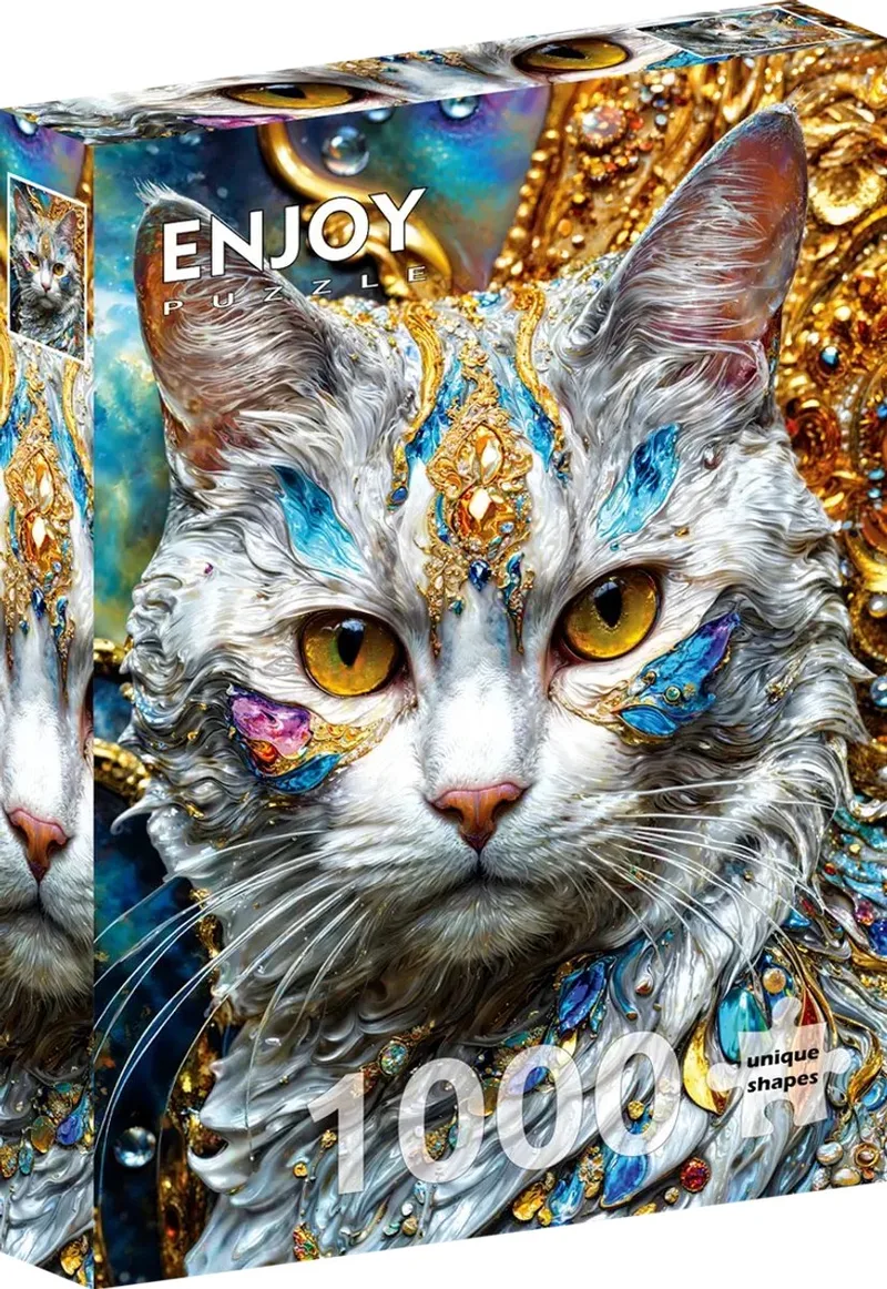dieren puzzel Jeweled Cat 1000 stukjes volwassenen. fra Enjoy Puzzle, Flerfarvet-udgave – æske