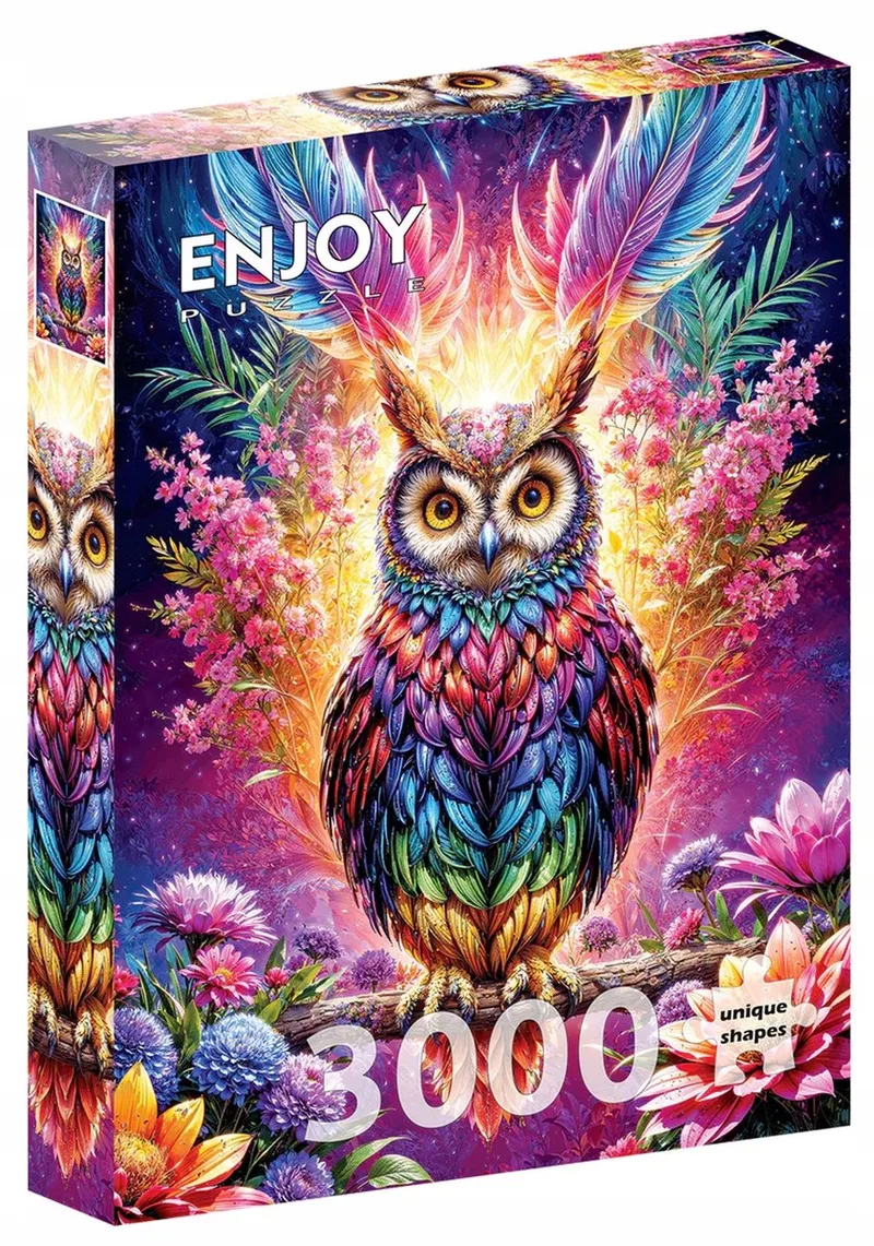 Enjoy Kleurrijke Uil 3000-delige Puzzel de Enjoy Puzzle, édition Multicolore – boîte