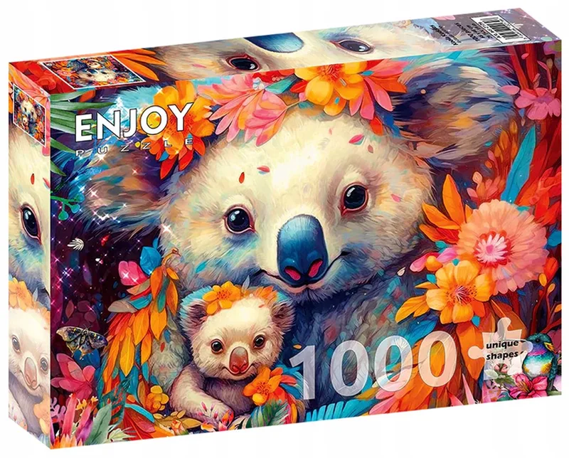 Enjoy Koala Puzzel 1000 Stukken - Levendige Kleuren & Unieke Vormen von Enjoy Puzzle, Ausgabe Mehrfarbig – Schachtel