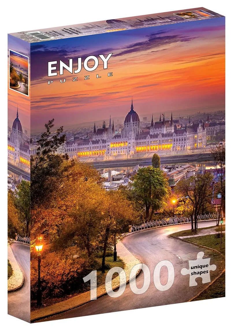 Enjoy Puzzel 1000 Stukken Boedapest Hongaars Parlement von Enjoy Puzzle, Ausgabe Mehrfarbig – Schachtel
