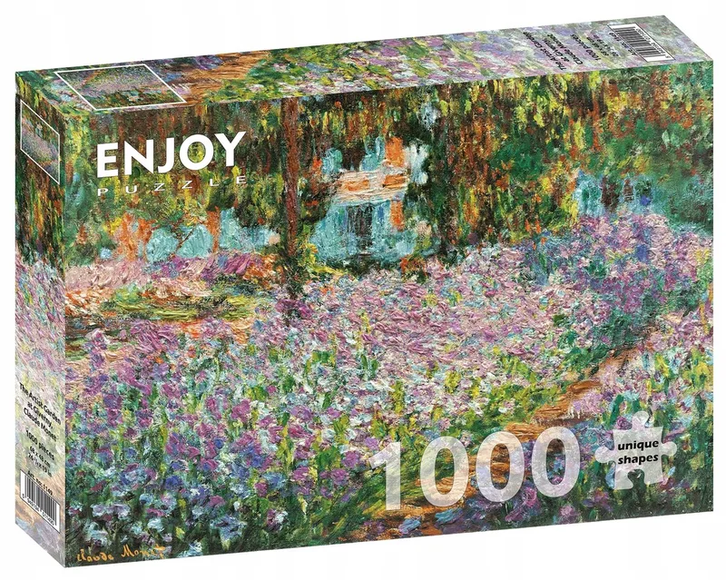 Enjoy Puzzel 1000 Stukken: Claude Monets Tuin in Giverny fra Enjoy Puzzle, Flerfarvet-udgave – æske