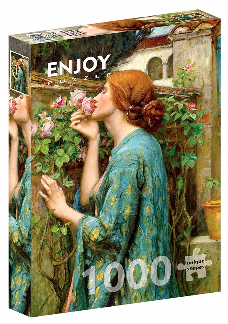 Enjoy Puzzel 1000 Stukken: De Geur van Rozen, John William Waterhouse von Enjoy Puzzle, Ausgabe Mehrfarbig – Schachtel
