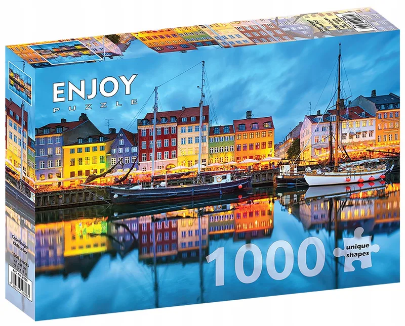 Enjoy Puzzel 1000 Stukken: Kopenhagen, Denemarken von Enjoy Puzzle, Ausgabe Mehrfarbig – Schachtel