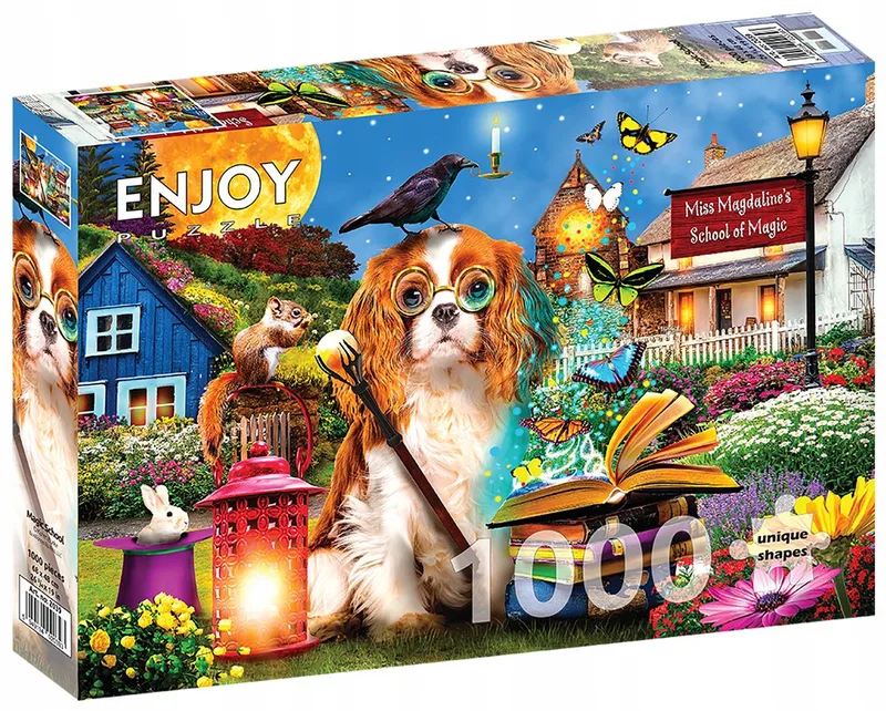 Enjoy Puzzel 1000 Stukken - Magische School von Enjoy Puzzle, Ausgabe Mehrfarbig – Schachtel