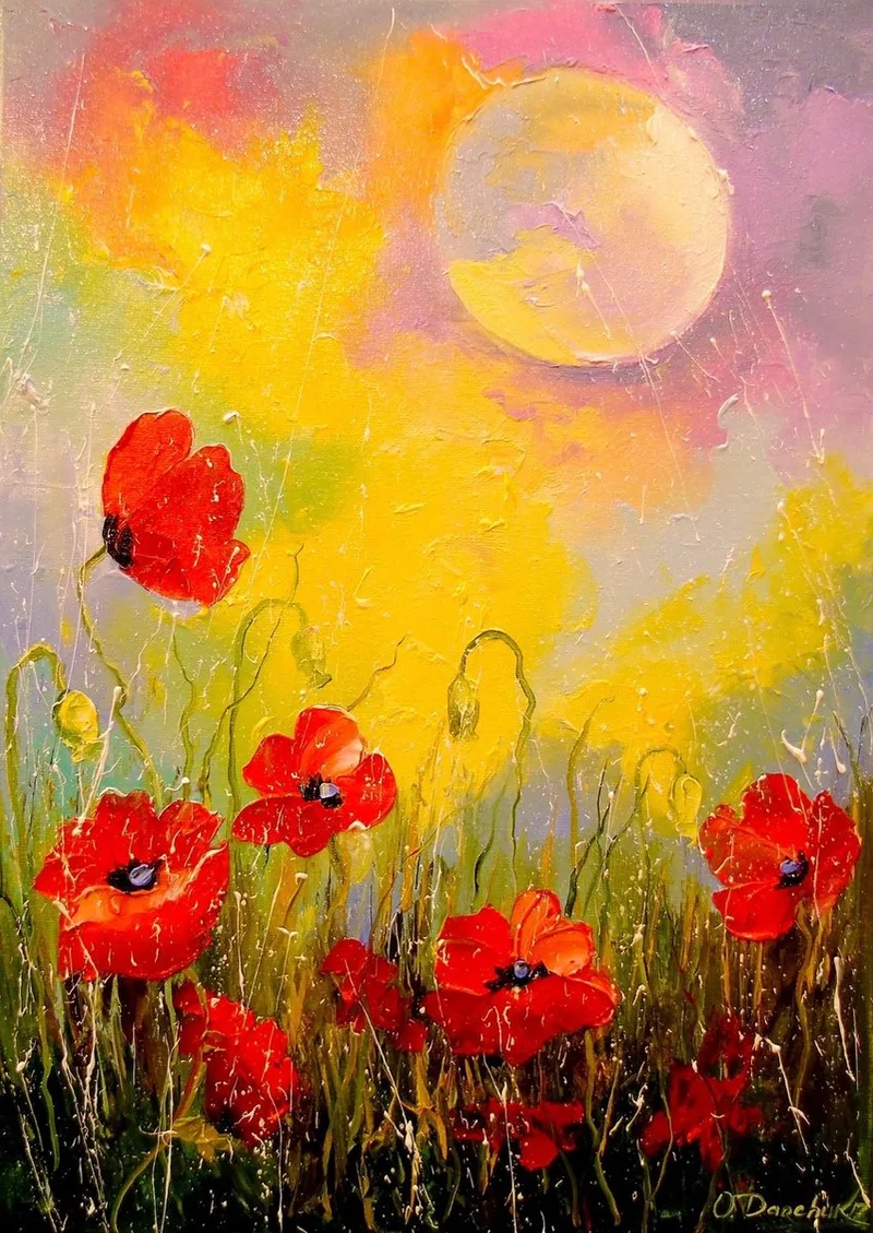 Enjoy puzzel Poppies in the Moonlight - 1000 stukjes. von Enjoy Puzzle, Ausgabe Mehrfarbig – Schachtel