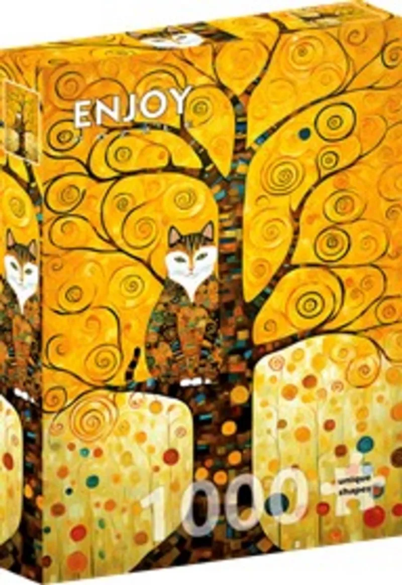 Gustav Klimt's Cat in the Tree of Life (1000). från Enjoy Puzzle, utgåva Flerfärgad – kartong