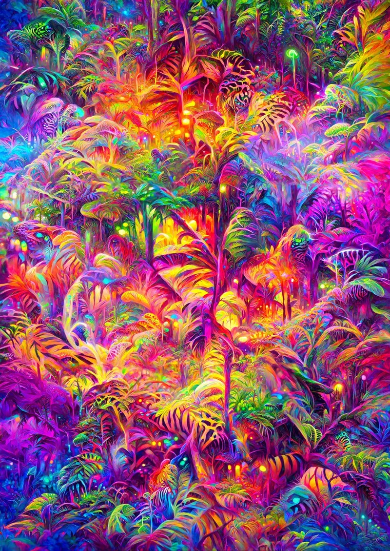 Jungle Tapestry Puzzel 1000 Stukjes från Enjoy Puzzle, utgåva Flerfärgad – kartong