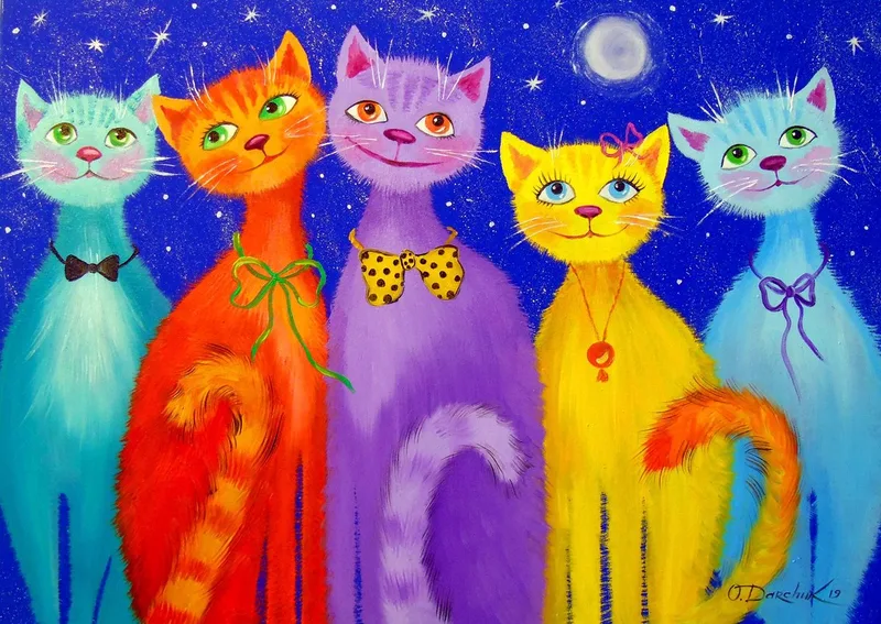 katten legpuzzel - 1000 stukjes kleurrijk speelgoed. from Enjoy Puzzle, Multicolour edition – box