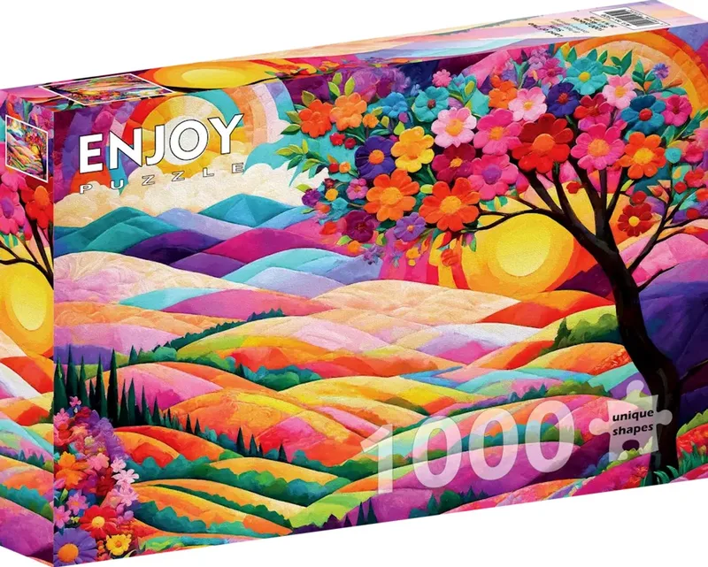 Land of Two Suns (1000). van Enjoy Puzzle, editie Meerkleurig – doos