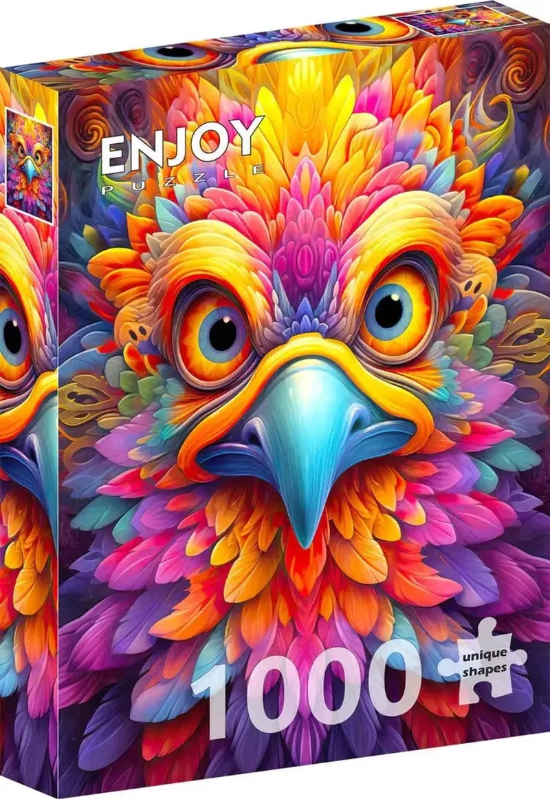 legpuzzel 1000 stukjes kleurrijke vogelillustratie. de Enjoy Puzzle, édition Multicolore – boîte