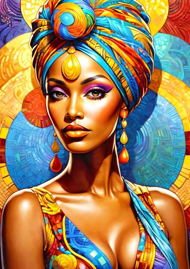 legpuzzel African Beauty - 1000 stukjes kleurrijk. från Enjoy Puzzle, utgåva Flerfärgad – kartong