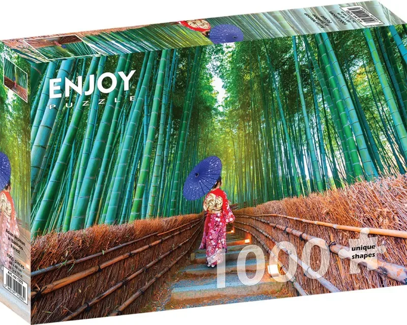 legpuzzel Asian Woman in Bamboo Forest - 1000 stukjes. van Enjoy Puzzle, editie Meerkleurig – doos 2 van 2