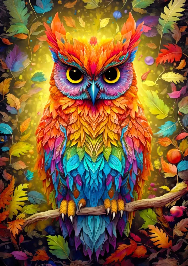 legpuzzel Autumnal Owl 1000 stukjes multicolor. van Enjoy Puzzle, editie Meerkleurig – doos