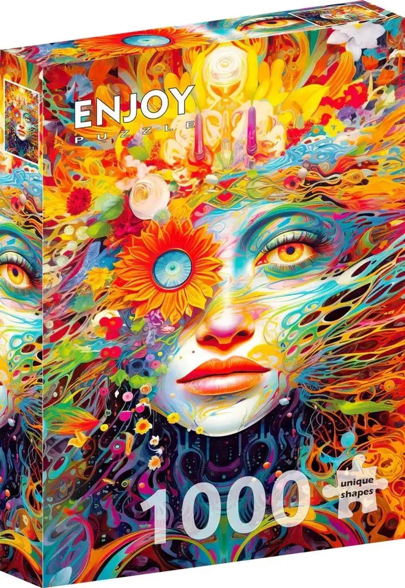 legpuzzel Bold Muse 1000 stukjes kleurrijk karton. van Enjoy Puzzle, editie Meerkleurig – doos
