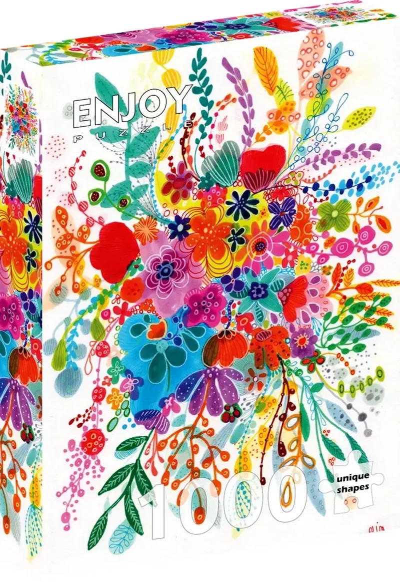 legpuzzel Bouquet Splash 1000 stukjes bloemen kunst. van Enjoy Puzzle, editie Meerkleurig – doos