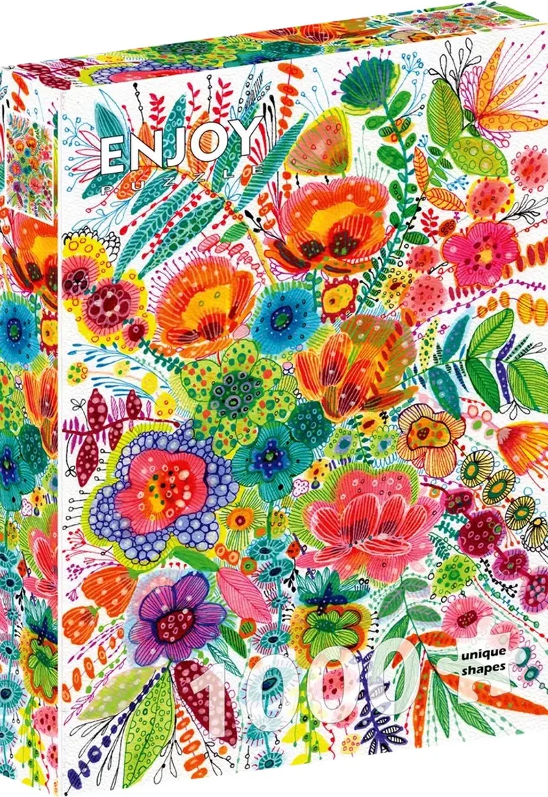 legpuzzel Bright Blossoms 1000 stukjes bloemen. de Enjoy Puzzle, édition Multicolore – boîte
