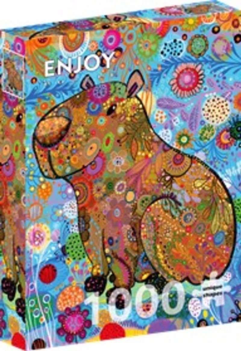 legpuzzel Capibara patroon 1000 stukjes AI kunst. from Enjoy Puzzle, Multicolour edition – box