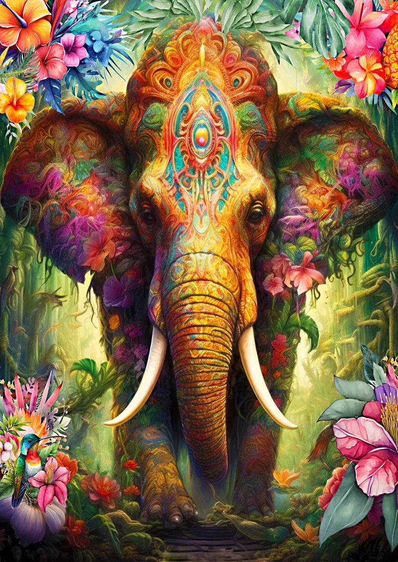 legpuzzel Celestial Botanica - 1000 stukjes bloemen. van Enjoy Puzzle, editie Meerkleurig – doos