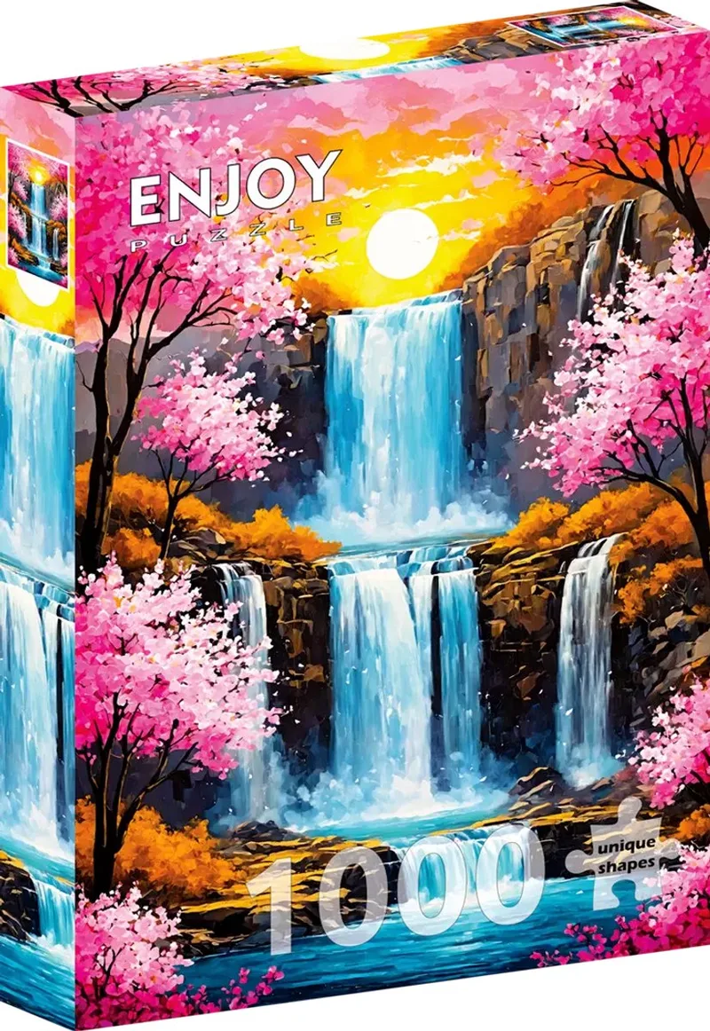 legpuzzel Cherry Waterfall 1000 stukjes natuur. van Enjoy Puzzle, editie Meerkleurig – doos
