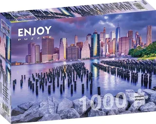 legpuzzel Cloudy Sky Manhattan New York 1000 stukjes. von Enjoy Puzzle, Ausgabe Mehrfarbig – Schachtel 2 von 2