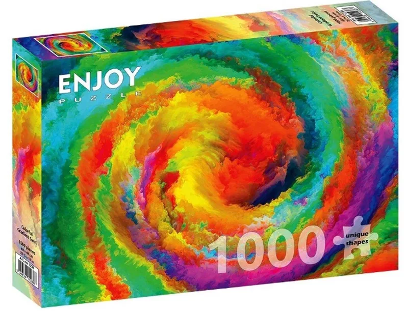 legpuzzel Colorful Gradient Swirl - 1000 stukjes kleurrijk. van Enjoy Puzzle, editie Meerkleurig – doos