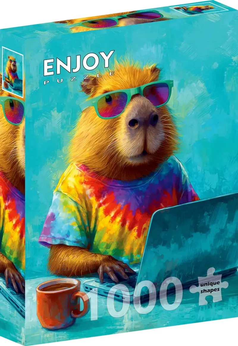legpuzzel Cool Capybara 1000 stukjes dieren. from Enjoy Puzzle, Multicolour edition – box