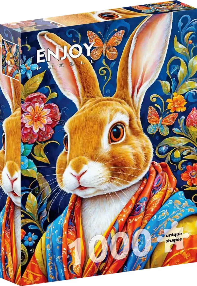 legpuzzel Cool Rabbit - 1000 stukjes puzzelplezier. van Enjoy Puzzle, editie Meerkleurig – doos