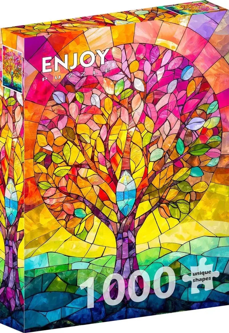 legpuzzel Crystallized Tree 1000 stukjes bloemen en planten. van Enjoy Puzzle, editie Meerkleurig – doos
