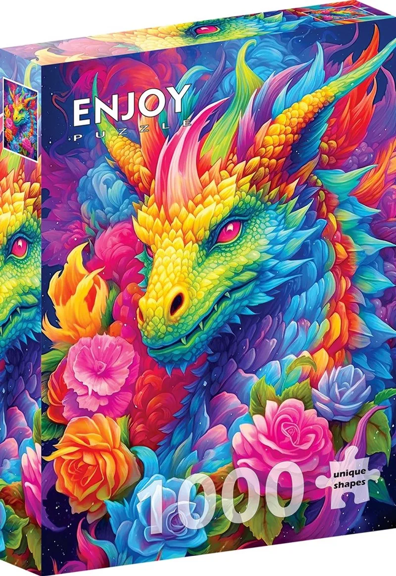 legpuzzel draak - 1000 stukjes fantasy puzzel. van Enjoy Puzzle, editie Meerkleurig – doos
