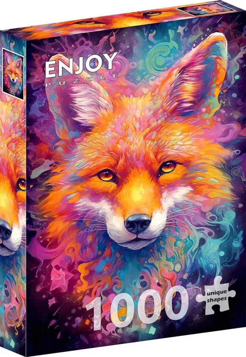 legpuzzel Fiery Fox 1000 stukjes kleurrijk karton. from Enjoy Puzzle, Multicolour edition – box