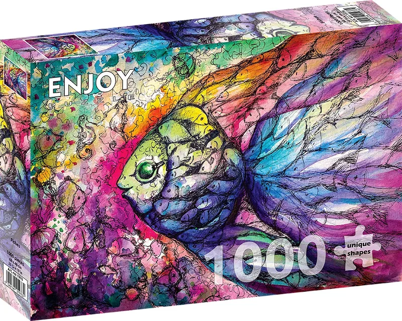 legpuzzel Fishes - 1000 stukjes kleurrijk speelgoed. van Enjoy Puzzle, editie Meerkleurig – doos