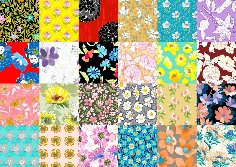 legpuzzel Floral Patterns - 1000 stukjes kleurrijk. van Enjoy Puzzle, editie Meerkleurig – doos