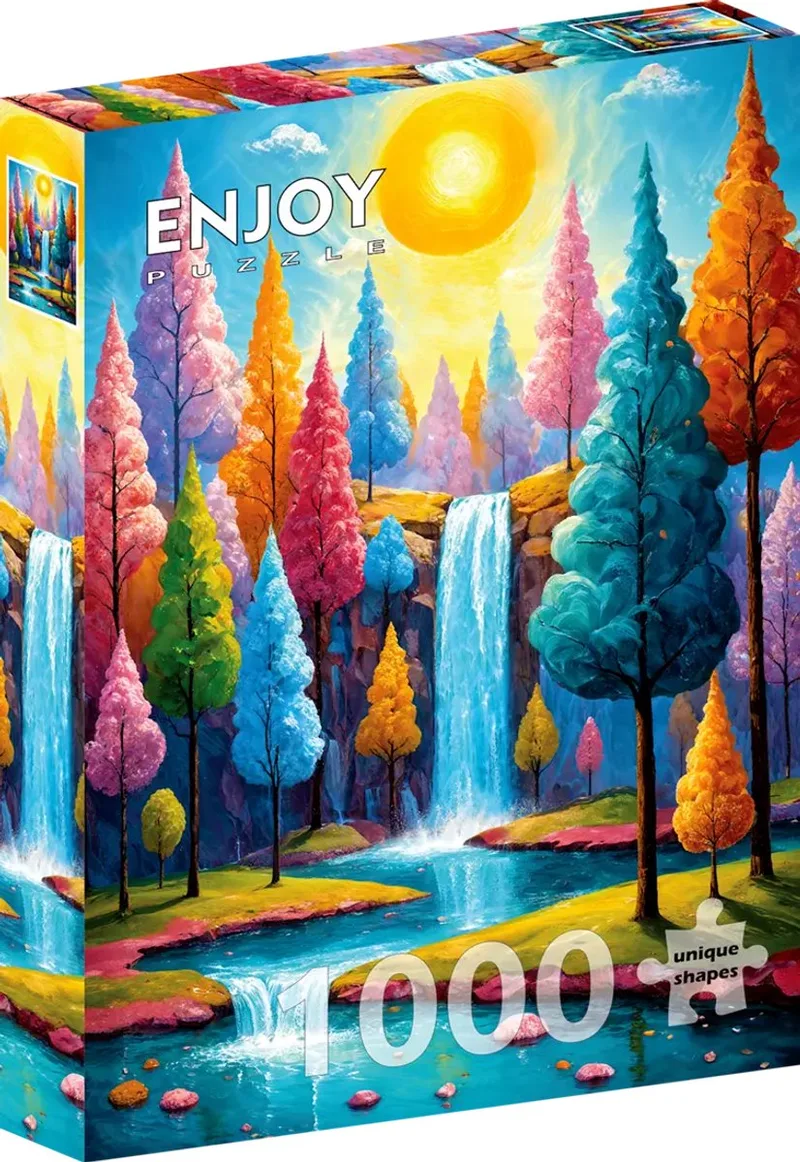 legpuzzel Forest Cascade 1000 stukjes natuur volwassenen. van Enjoy Puzzle, editie Meerkleurig – doos