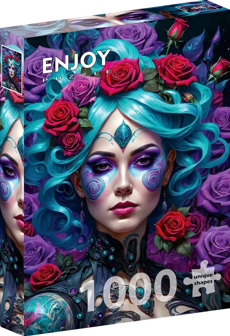 legpuzzel Gothic Flowers Portrait 1000 stukjes volwassenen. van Enjoy Puzzle, editie Meerkleurig – doos