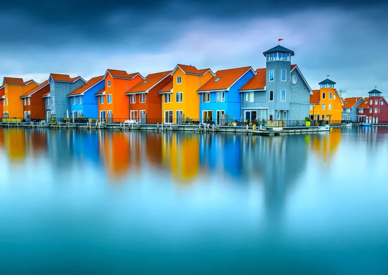 legpuzzel Groningen waterhuizen Nederland 1000 stukjes. de Enjoy Puzzle, édition Multicolore – boîte