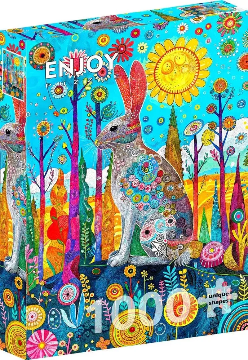 legpuzzel Hare's Whimsical Land 1000 stukjes dieren. van Enjoy Puzzle, editie Meerkleurig – doos