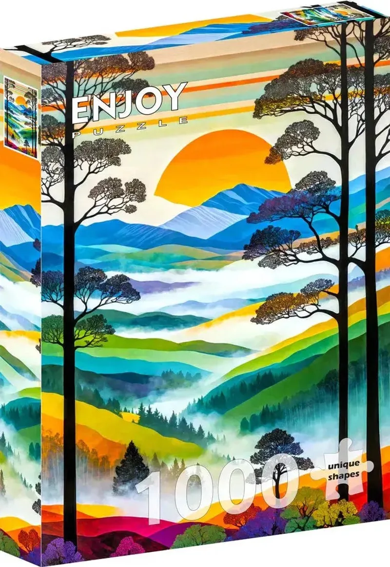 legpuzzel Hilltops Breeze 1000 stukjes puzzelspel. from Enjoy Puzzle, Multicolour edition – box
