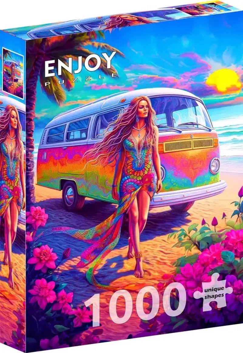 legpuzzel Hippie at Heart 1000 stukjes landschap. de Enjoy Puzzle, édition Multicolore – boîte